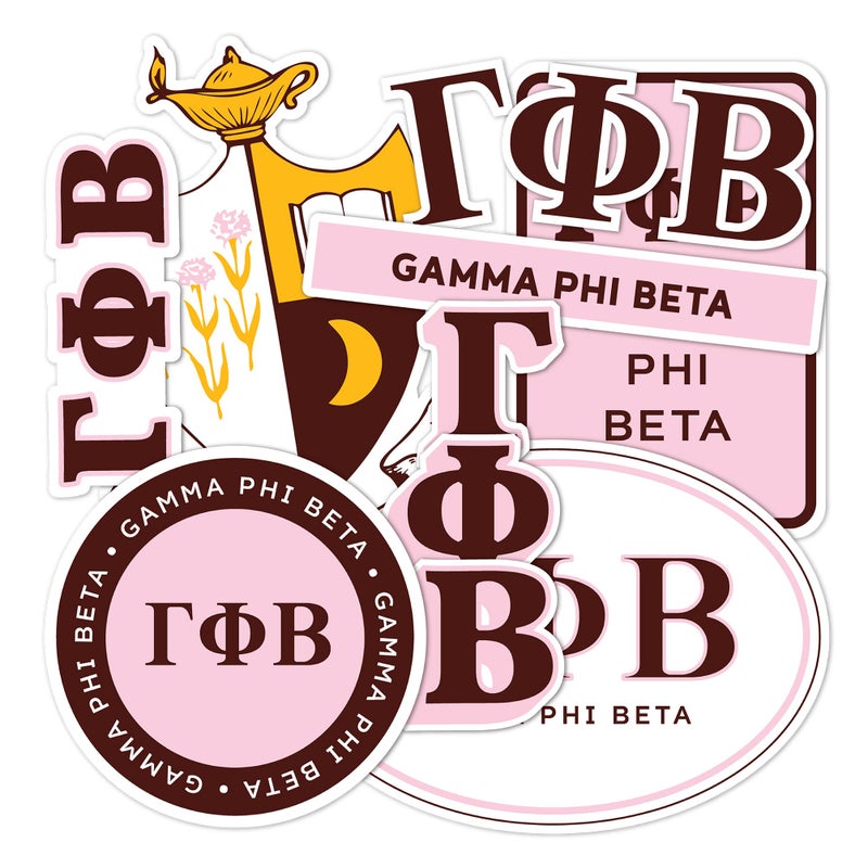 Desert Cactus Gamma Phi Beta Standard Sticker Sheet Decal Laptop Water Bottle Car (Full - Standard) - Image 1